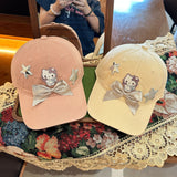 Y2k hot girl hat heavy industry angel bows baseball cap