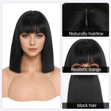 Women's Wigs Heat-Resistant Straight Bob Wig (12inch) - Colorful Festival Wig