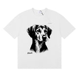 Rhude T Shirt Hound Letter Print Short Sleeve T-Shirt