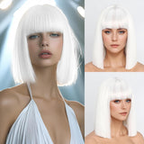 Women's Wigs Heat-Resistant Straight Bob Wig (12inch) - Colorful Festival Wig