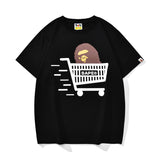 Bathing Ape T Shirt ape man shopping cart Alphabet print short sleeve T-shirt