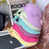 Y2k hot girl hat heavy industry macaron color bowsstereo flower forward hat dopamine travel sunshade beret