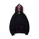Bathing Ape Hoodie Camouflage Shark Jacket Men's Autumn and Winter Cardigan Zipper Embroidered Hooded Sweater