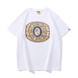 Bathing Ape T-Shirt Ape Man Bronzing Printing Short Sleeve T-Shirt