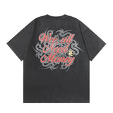 Hellstar T Shirt Washing Water Black Series Printed Short Sleeve T-Shirt