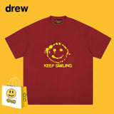 Drew T Shirts Smiley Face Short Sleeve Fashion Printed T-shirt