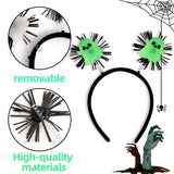 Halloween headband Halloween Glow-in-the-Dark Headband – Skull & Bat Light-Up Design