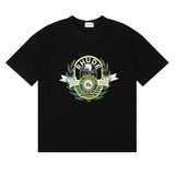 Rhude T Shirt Alphabet Coconut Racing Pattern Short Sleeve T-Shirt