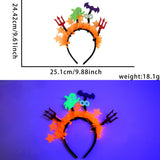 Halloween headband Glow-in-the-Dark Halloween Headband – Neon Stripes & Felt Accents