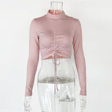 Women Tops Fashion Sexy Breathable Long Sleeves Top (Zj0415)