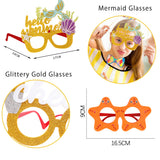 Themed Party Supplies Hawaiian Party Glasses – Fun Plastic Eyewear for Kids' Dance & Photo Props