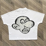 Street Unisex T-shirt Cartoon Pattern Street Tee