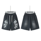 Hellstar Shorts Summer Casual Sports Wash Shorts