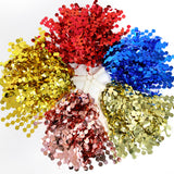 Themed Party Supplies Cheer Pom Pom with Stick Handle – Shiny Metallic Ball for Sports Events