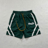 Rhude Shorts Striped Ribbon Color Matching Casual Quick-Drying Shorts Beach Pants
