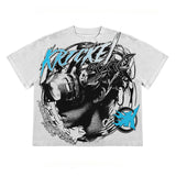Street Unisex T-shirt Y2K Style Hip Hop Punk Cotton Loose Tee