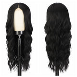 Women'S Wigs Silicone Mesh Lace gradual change Water ripple Long curly hair T Part Chemical fiber Headgear wigs