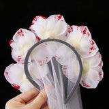 Halloween headband Halloween Horn Headband with White Veil – Party Costume Prop