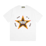Denim Tears T Shirts D.T Kapok Five-Pointed Star Letter Print Short-Sleeve T-shirt