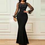 Women Party Dress Mesh Sequins Temperament Commute Dress (Ss0416)