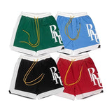 Rhude Shorts Micro Label Alphabet Color Matching Sports Casual Shorts Elastic Beach Pants
