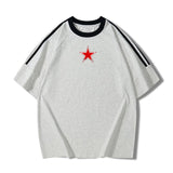 Drew T Shirts Striped T-shirt Cross Loose Short Sleeve