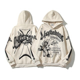 Vertabrae Hoodie Fall/Winter Vertabrae Cross Roads Hoodie Skull Loose Hooded Sweater
