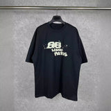 Men T-shirts Paris BB hand-painted graffiti short-sleeved T-shirt loose casual