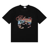Rhude T Shirt Sailing Letter Coconut Logo Short Sleeve T-Shirt