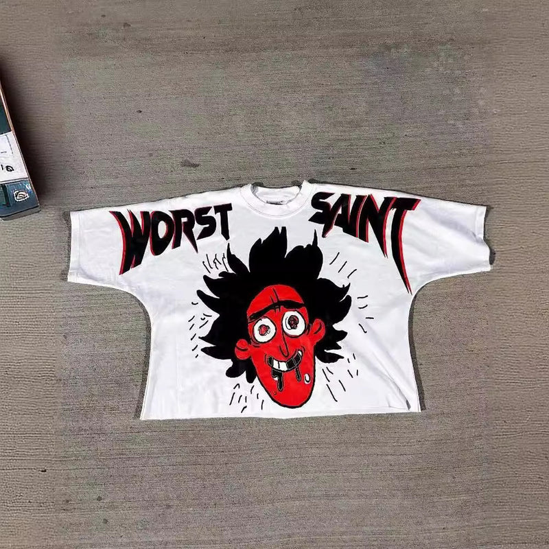 Street Unisex T-shirt Cartoon Pattern Street Tee