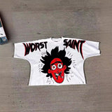 Street Unisex T-shirt Cartoon Pattern Street Tee