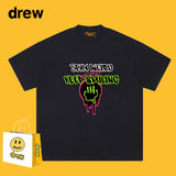 Drew T Shirts Funny Smiling Face Short Sleeve Printed T-shirt
