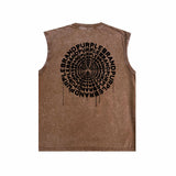 Purple Brand Distressed Tank T Shirts Distressed Sleeveless T-shirt Vest