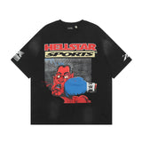 Hellstar T Shirt Knock-Out T-Shirt Wash Printed Short Sleeve T-Shirt