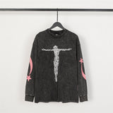 Hellstar long-sleeve T-shirt graffiti portrait print loose version casual long sleeve