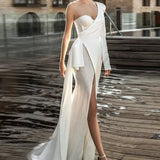 Women Party Dress Shoulder Banquet Temperament Host Evening Dress (Ss0416)