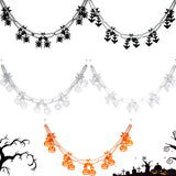 Halloween flag hanging ornaments Halloween Honeycomb Banner – Spider, Bat & Hollow Ghost Pumpkin Decorations
