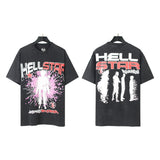 Hellstar T Shirt Washing Water Black Series Printed Short Sleeve T-Shirt
