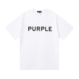 Purple Brand T Shirts Purple Micro Label Letter Pattern Printed Short Sleeve T-Shirt