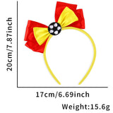 Themed Party Supplies World Cup Themed Headband – National Flag Bowknot Fan Accessory