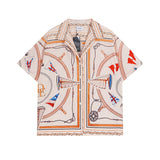 Rhude T Shirt Casual Short Sleeve Shirt Men's and Women's Shorts Shirt