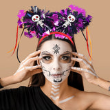 Halloween headband Halloween Large Headband – Colorful Long Tinsel Sticks