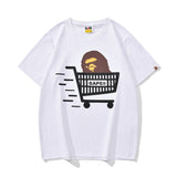 Bathing Ape T Shirt ape man shopping cart Alphabet print short sleeve T-shirt