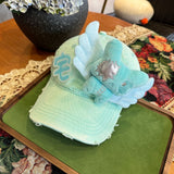 Y2k hot girl hat heavy industry angel wings baseball cap women's big brim sunshade peaked cap