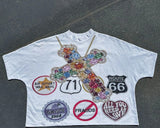 Street Unisex T-shirt Hip Hop Punk Vintage Short Sleeve