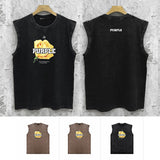 Purple Brand Distressed Tank T Shirts Distressed Sleeveless T-shirt Vest