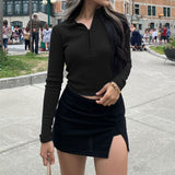 Women Tops Fashion Breathable Long Sleeves Top (ZJ0415)