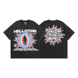 Hellstar T Shirt Washing Water Black Series Printed Short Sleeve T-Shirt