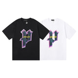 Purple Brand T Shirts Purple Micro Label Letter Pattern Printed Short Sleeve T-Shirt