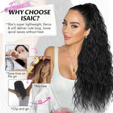 Women's Wigs High Temperature Silk Water Ripple Long Curly Hair Ponytail Hair Extensions Ponytail